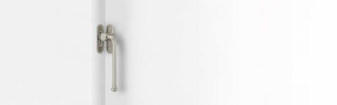 Polished nickel window hardware