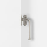 Southbank Casement Window Handle With Plate Right - Polished Nickel