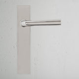 Apsley Long Plate Sprung Door Handle - Polished Nickel