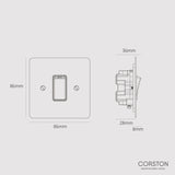 45A Cooker Switch - Polished Nickel Black