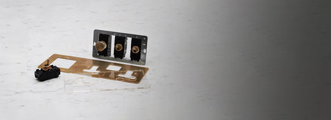 Custom Switches & Sockets - Antique Brass
