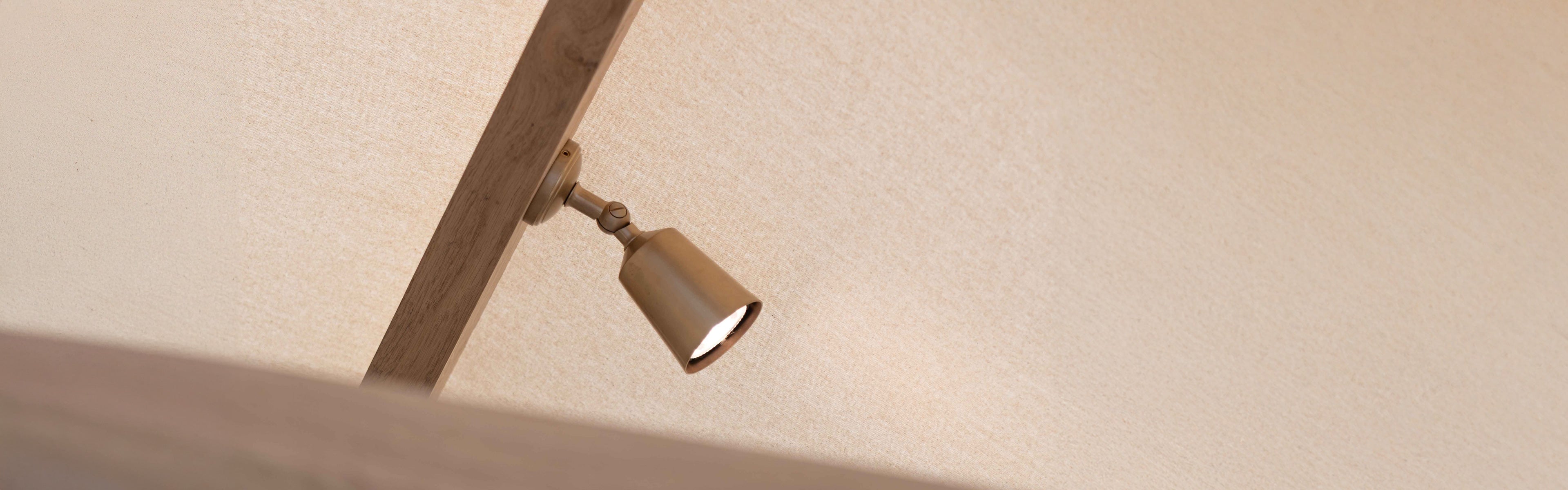 Antique brass spotlights