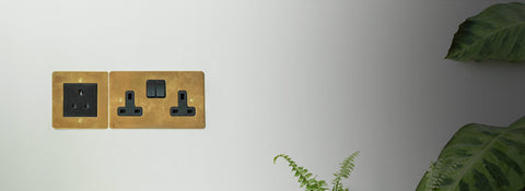 Antique Brass - Black Inserts
