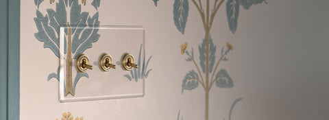 Clear Antique Brass - White Inserts